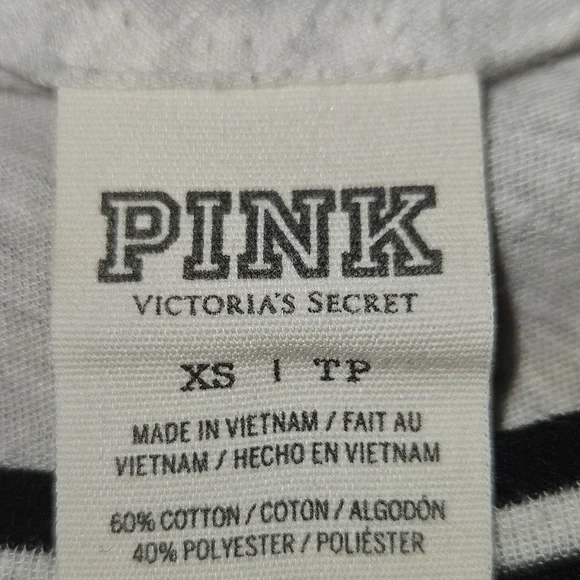 PINK Victoria's Secret Kids Raglan Sleeve Shirt - Gray and Blue - Picture 9 of 9